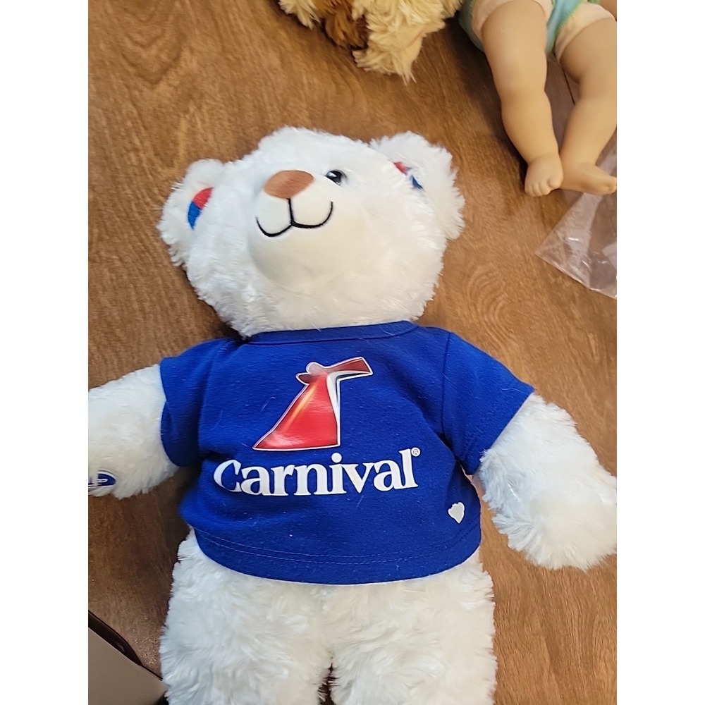 Build A Bear Carnival Cruise Ship Plush White 16" Bear Stuffed BABW - Picture 7 of 9